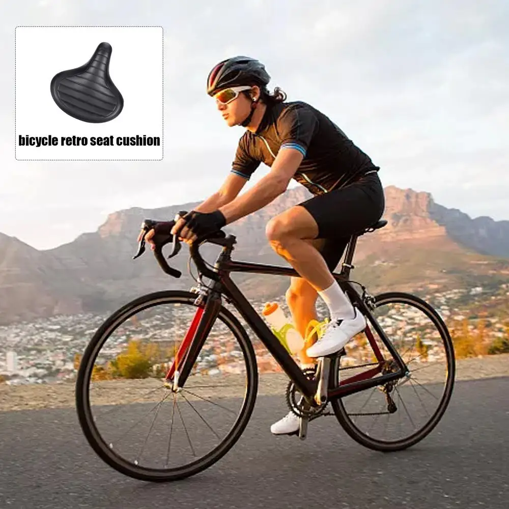 Retro Bike Seat Vintage Saddle Seat for Bicycles Highly Reboud Bicycle Saddles with Shock Absorption for Folding Bikes Mountain