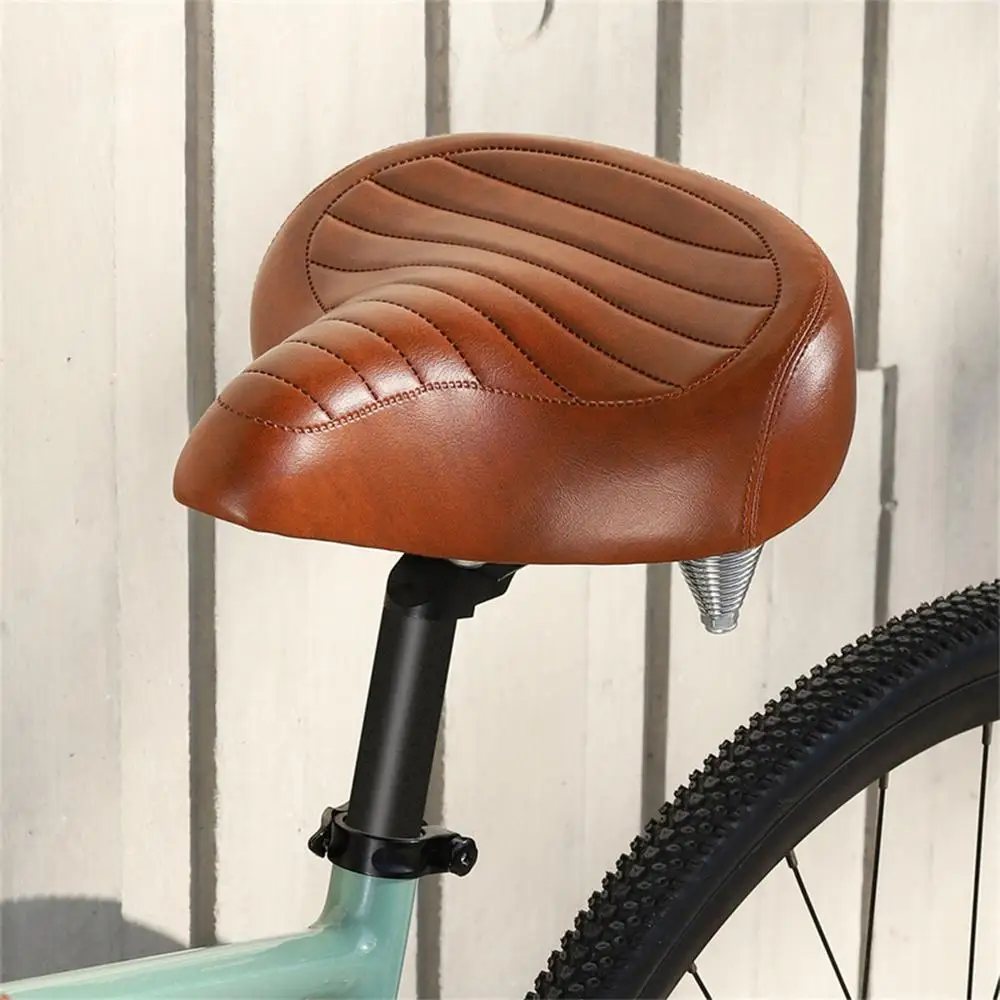 Retro Bike Seat Vintage Saddle Seat for Bicycles Highly Reboud Bicycle Saddles with Shock Absorption for Folding Bikes Mountain