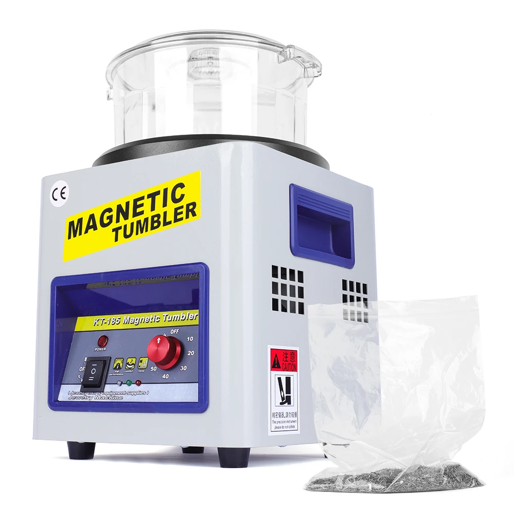 KT-185 Magnetic Tumbler Jewelry Polisher 2000 RPM Finisher AC 110V/220V with Adjustable Speed for Jewelry Polishing Machine