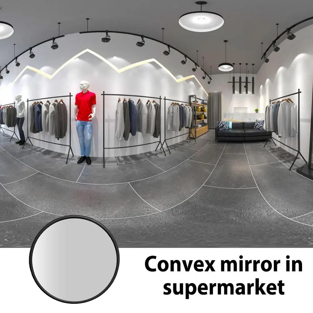 Lightweight anti-theft convex mirror 16cm supermarket monitor road wide-angle view corner mirror garage reversing mirror