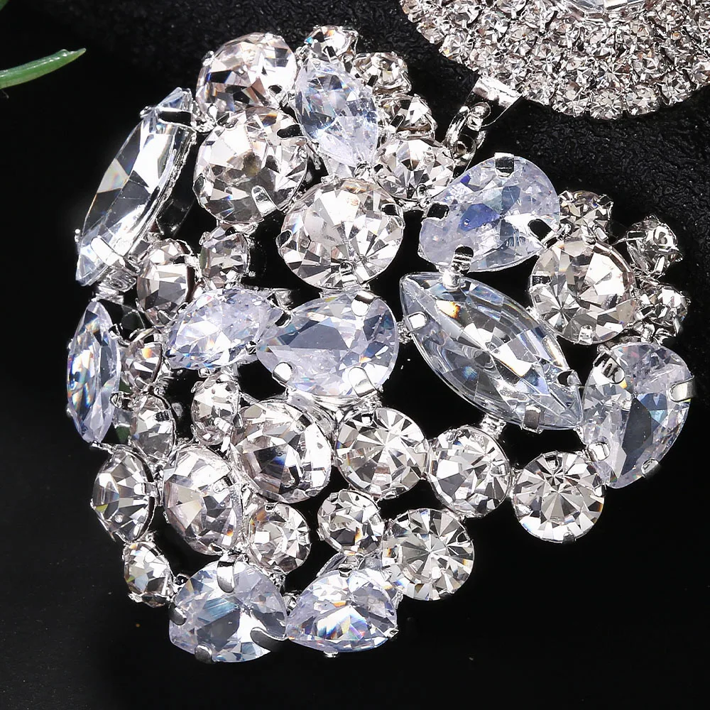 Stonefans Bilng Rhinestone Heart Dangle Earrings Luxury for Women Fashion Jewelry Square Earrings Statement 2024 Designer Y2k