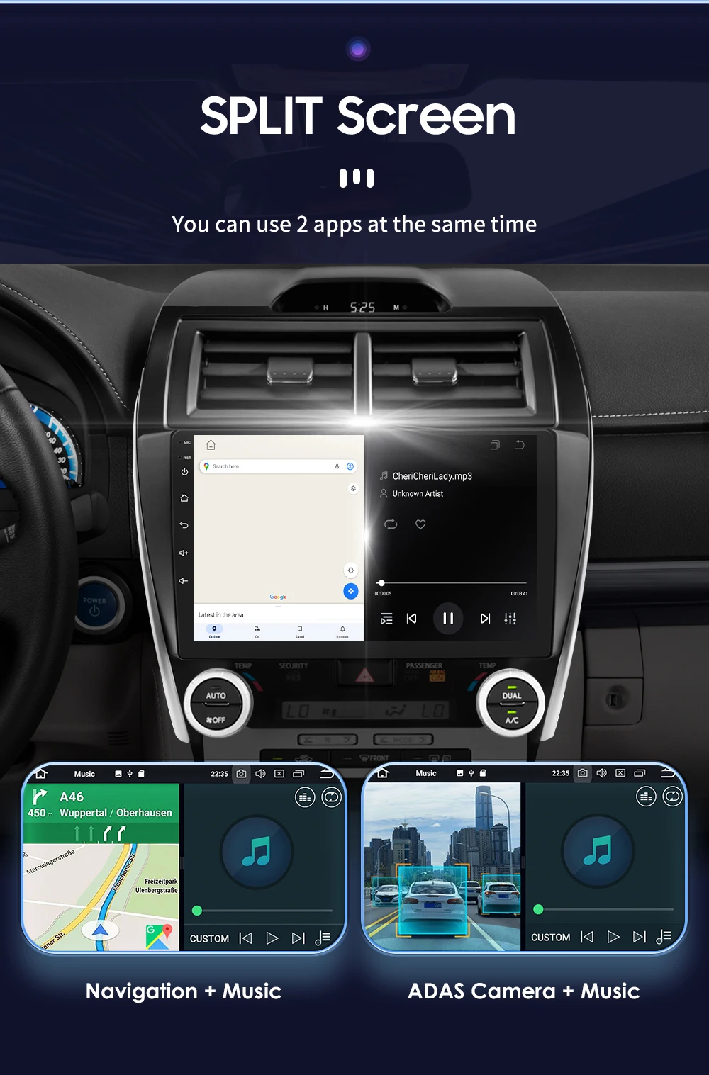 Hizpo 10.1" For TOYOTA Camry 2012 2013 2014 US Version Car Radio Multimedia Player Navigation Wireless CarPlay Android 13 7862