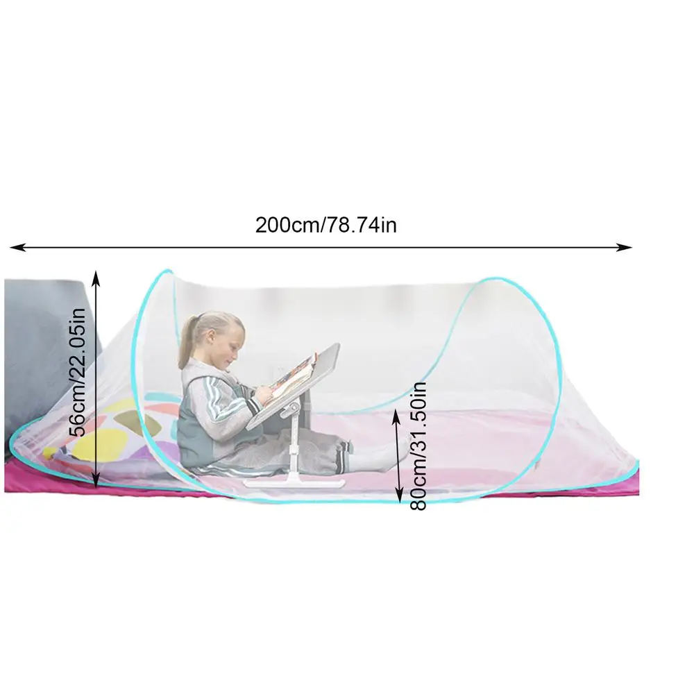 Folding Bed Tent Portable Outdoor Hiking Travel Mosquito Net Tent Indoor Accessories Single Bed Mesh Tent Camping Fly Net Tent