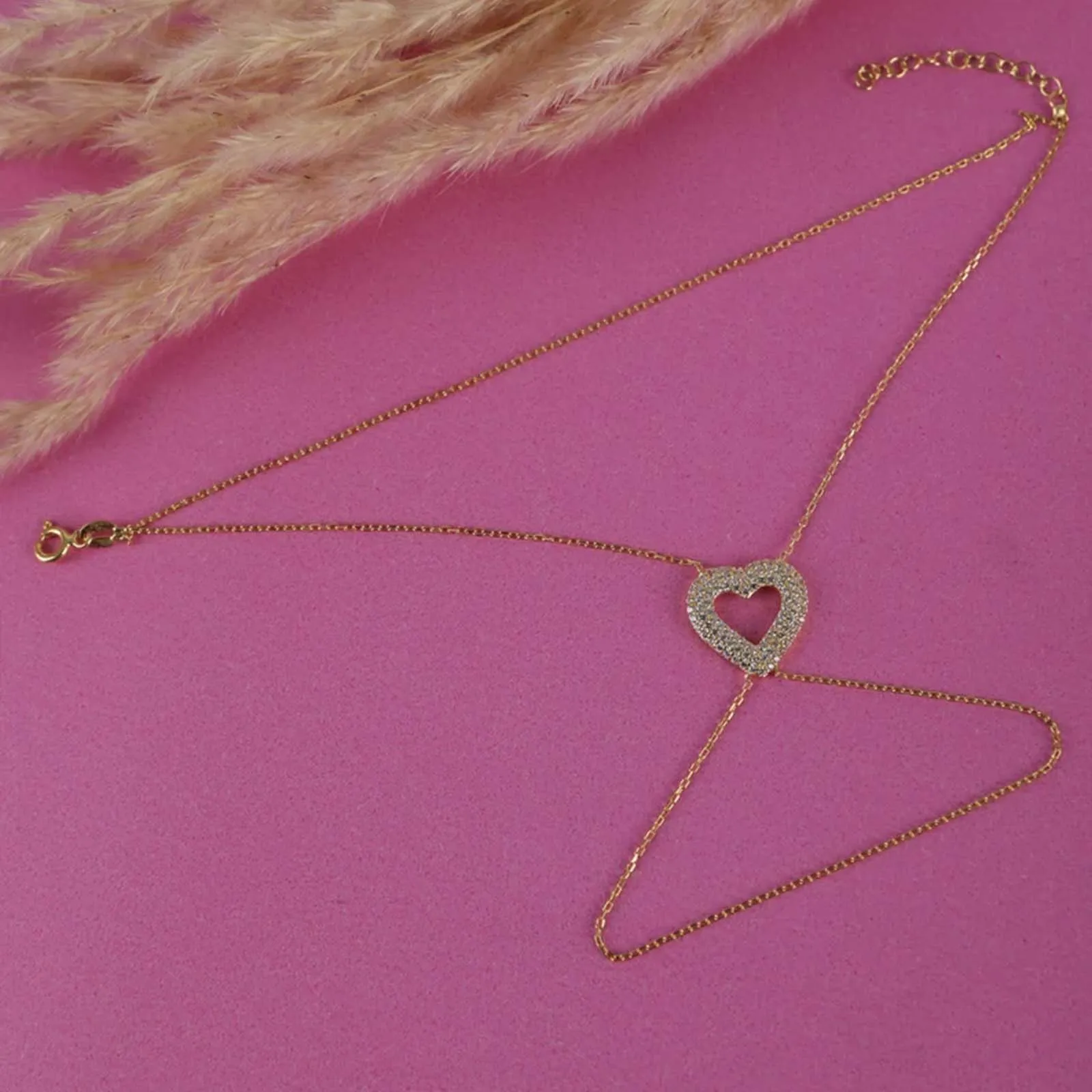 Stonefans Heart Hand Bracelet for Women Dainty Jewelry Handmade Gift Shining Wholesale Girlsfriend Wedding Bangles Bridal Gifts