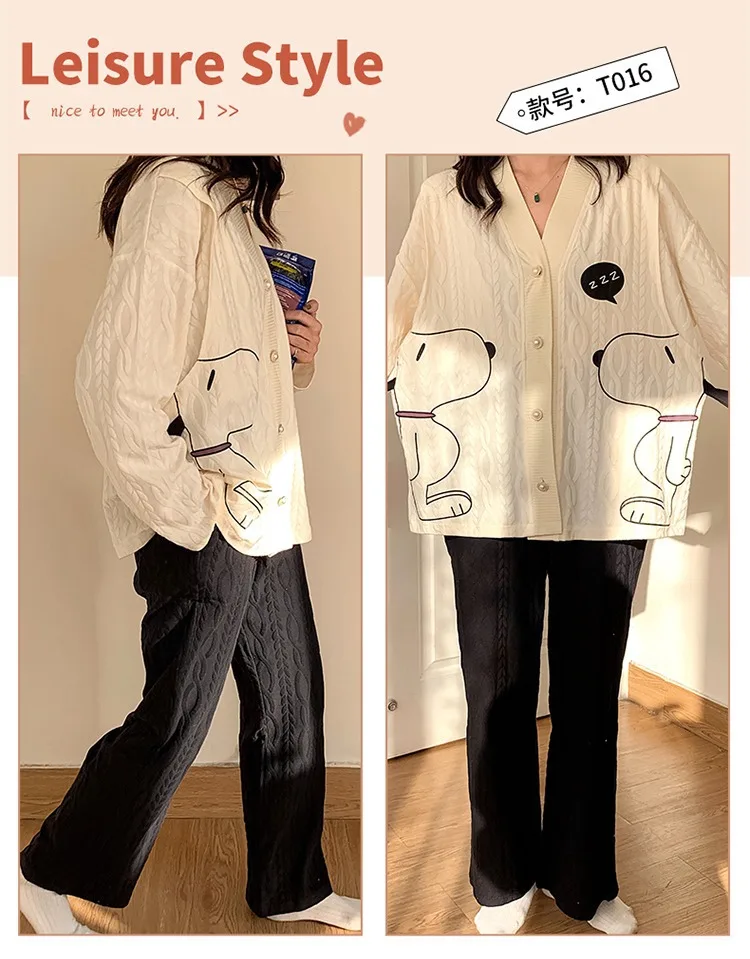 Woman Spring and Autumn Nursing Nursing Cotton Maternity Wear Summer Thin Postpartum Pregnant Women Pajamas Home Clothing Set