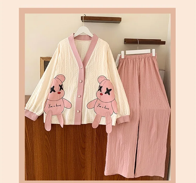 Woman Spring and Autumn Nursing Nursing Cotton Maternity Wear Summer Thin Postpartum Pregnant Women Pajamas Home Clothing Set