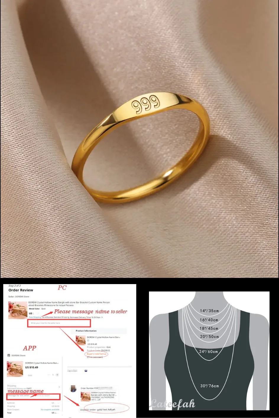 Lateefah Simple Number Ring Men's Women's Stainless Steel Ring 111 999 Angel Number Jewelry