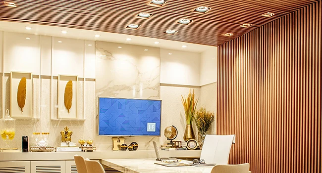 Art3d 4PCS Wood Slat Acoustic Panels for Stylish Decor and Noise Reduction 3D Textured Wall Panels 94.5x7.9 inch Home Decoration