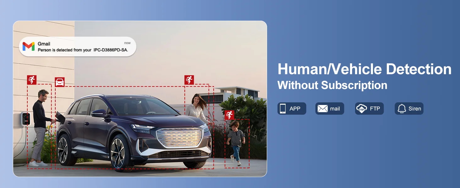 Anpviz 8MP Dual Lens POE Camera Ultra Wide Angel 180° Panoramic Security Camera AI Human Vehicle Detection Audio Warning Alarm