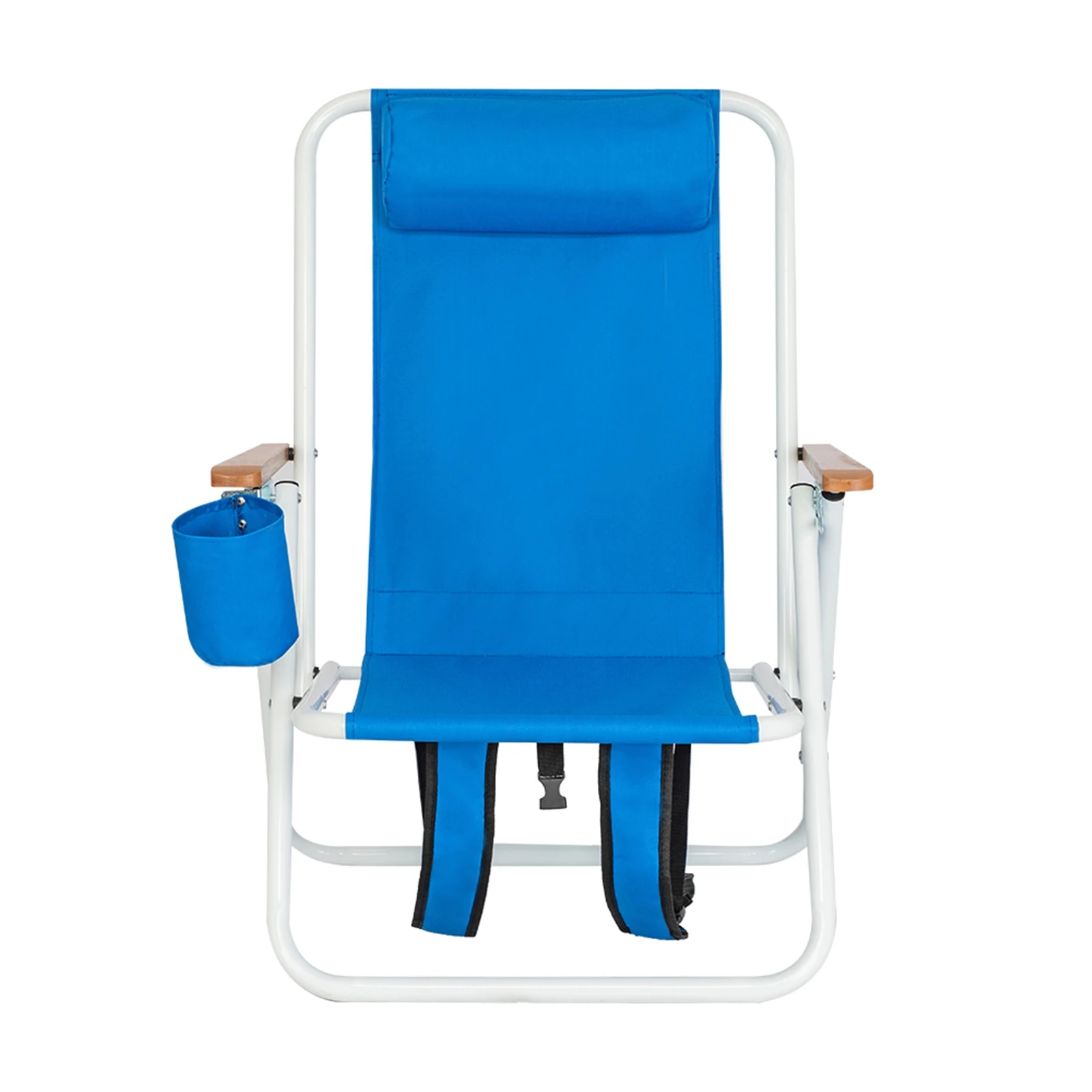 Beach Chair USA free shipping Blue Adjustable Headrest Portable High Strength Folded Beach Chair