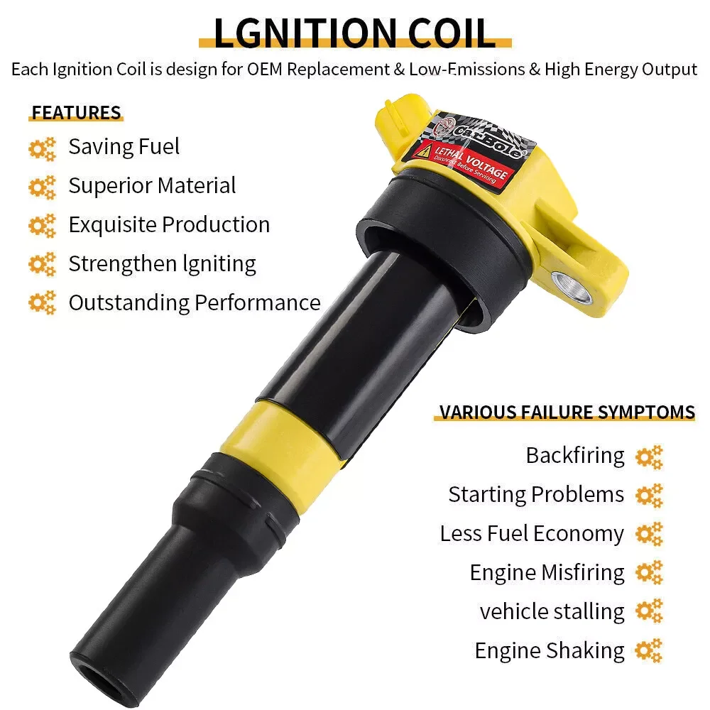 Carbole 4 Ignition Coil And Platinum Spark Plug for Kia Soul Forte Hyundai Elantra UF651