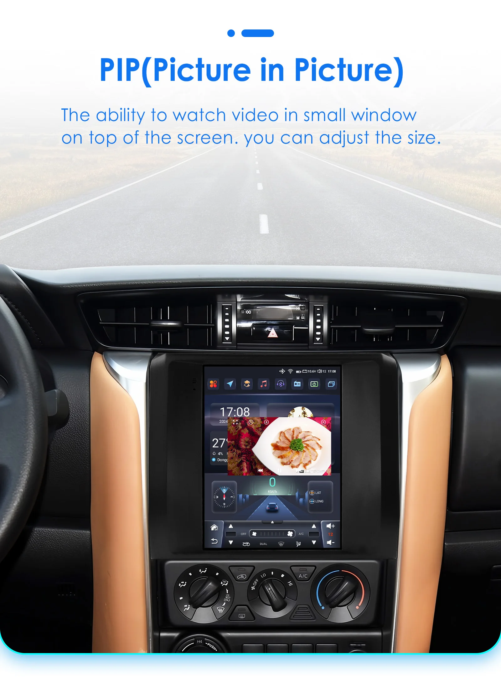 Hizpo For Tesla Style Car Radio For Toyota Fortuner HILUX Revo 2016 - 2022 Wireless CarPlay Android Auto No 2 din 2din DVD RDS