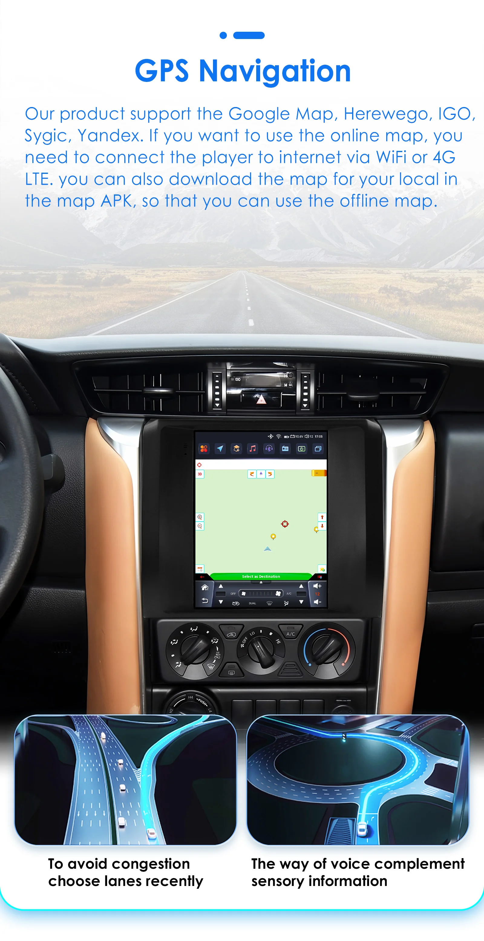 Hizpo For Tesla Style Car Radio For Toyota Fortuner HILUX Revo 2016 - 2022 Wireless CarPlay Android Auto No 2 din 2din DVD RDS