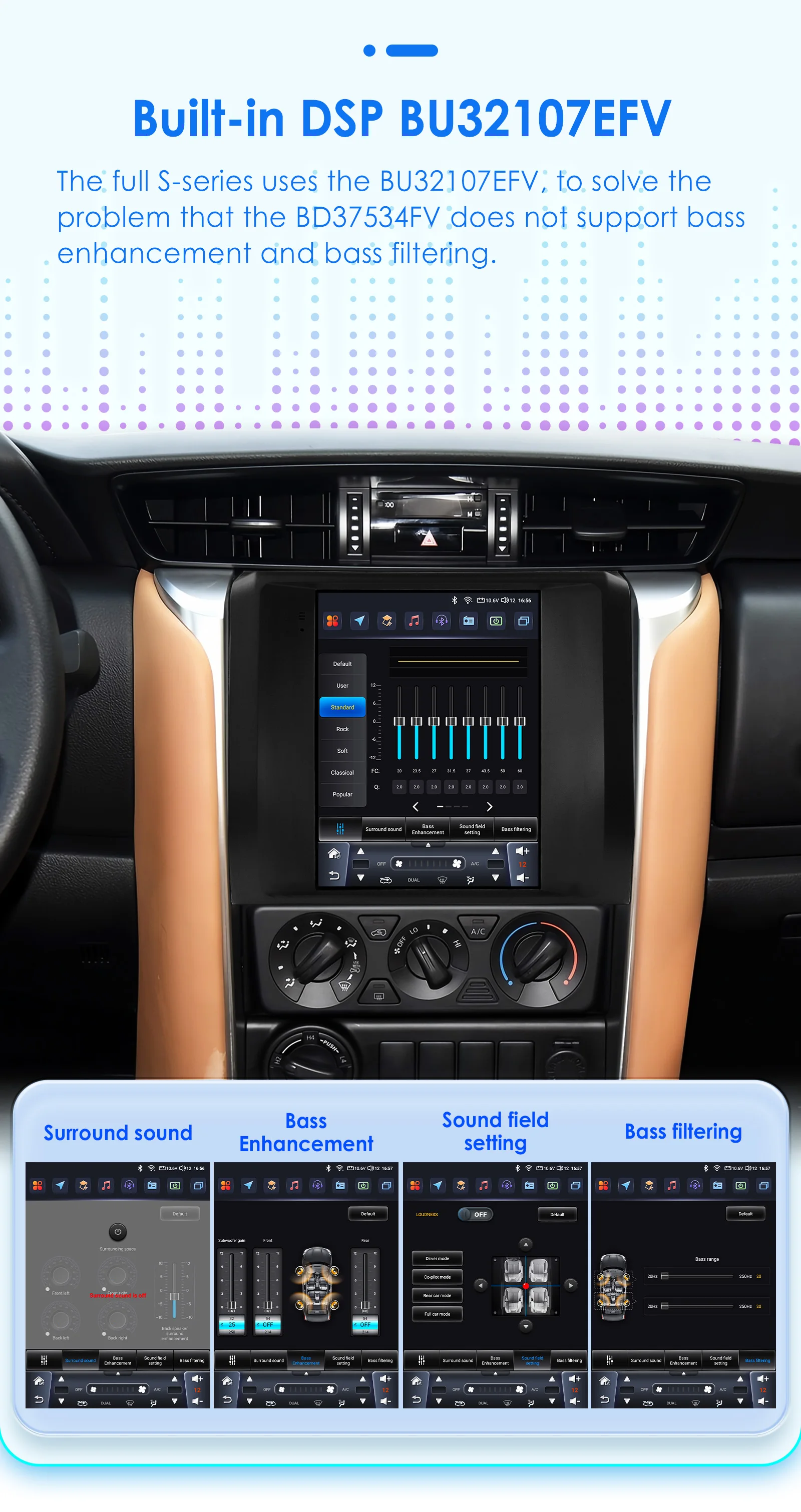 Hizpo For Tesla Style Car Radio For Toyota Fortuner HILUX Revo 2016 - 2022 Wireless CarPlay Android Auto No 2 din 2din DVD RDS