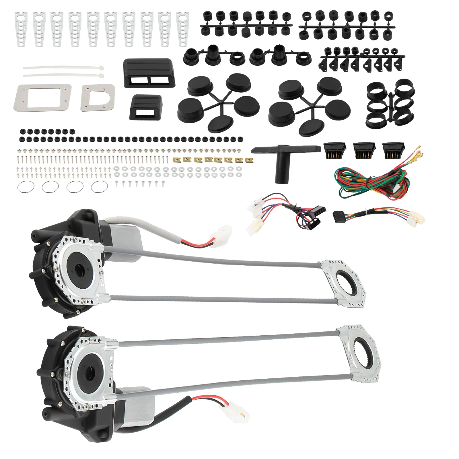 2-Door Universal Electric Window Motor Kit - Convert Manual Cranks to Power