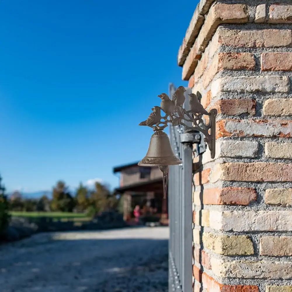 Door Bell Cast Iron Antique Country House Look, Loud Sound, Front Door Wall Bell, Garden Decoration, Weatherproof