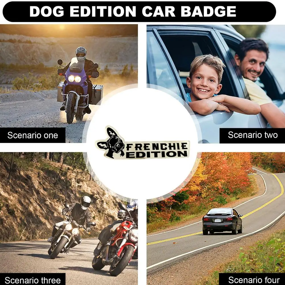 Dog Car Emblem Funny Dogs Badge Car Exterior Emblem Automotive Badge Decals Stickers Waterproof Decoration Labels Car Badges For