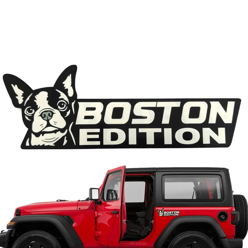 Dog Car Emblem Funny Dogs Badge Car Exterior Emblem Automotive Badge Decals Stickers Waterproof Decoration Labels Car Badges For