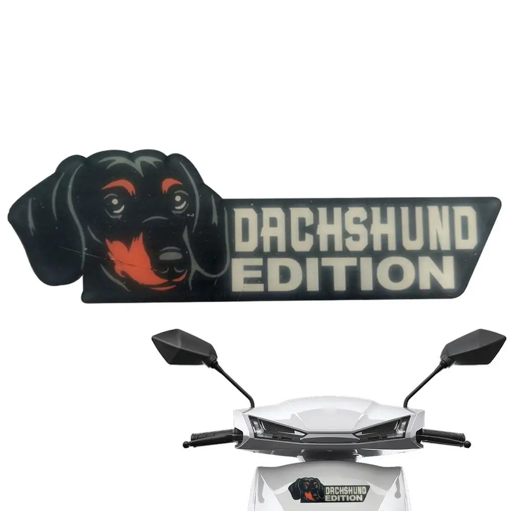 Dog Car Emblem Funny Dogs Badge Car Exterior Emblem Automotive Badge Decals Stickers Waterproof Decoration Labels Car Badges For