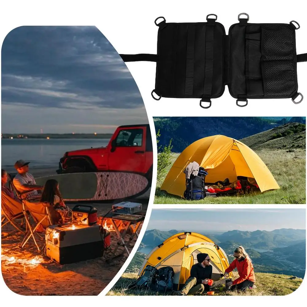 Outdoor Chair Side Pouch Chair Armrest Storage Bag Large Capacity Lounge Recliner Side Pouch Outdoor Cooking Utensil Bag For