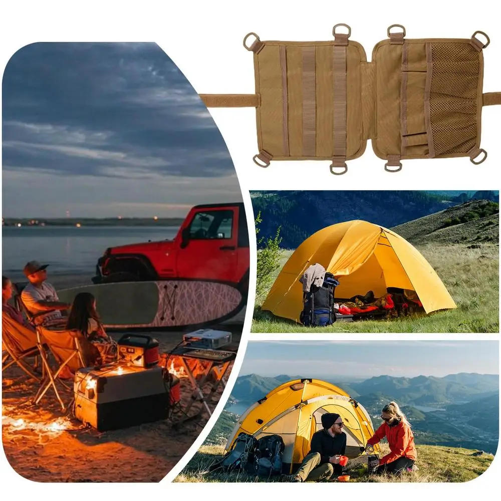 Outdoor Chair Side Pouch Chair Armrest Storage Bag Large Capacity Lounge Recliner Side Pouch Outdoor Cooking Utensil Bag For