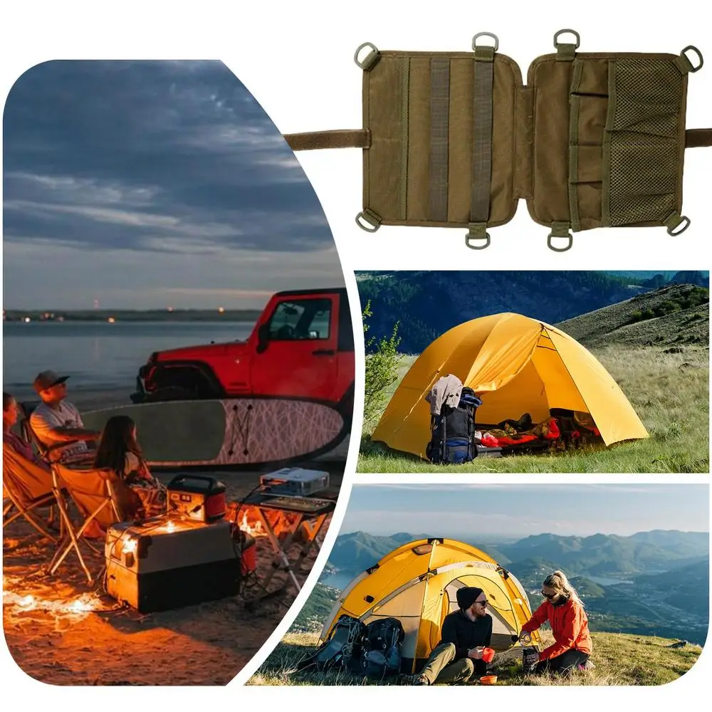 Outdoor Chair Side Pouch Chair Armrest Storage Bag Large Capacity Lounge Recliner Side Pouch Outdoor Cooking Utensil Bag For