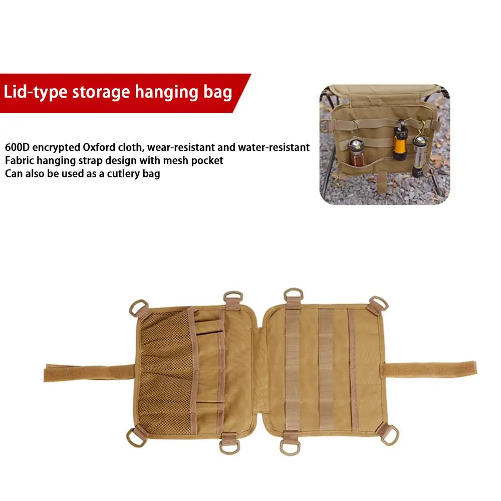 Outdoor Chair Side Pouch Chair Armrest Storage Bag Large Capacity Lounge Recliner Side Pouch Outdoor Cooking Utensil Bag For