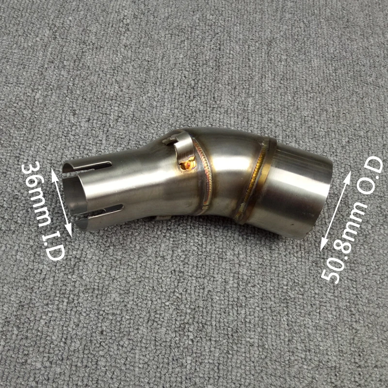 Motorcycle Exhaust Muffler Mid Link Pipe For Yamaha R25 R3 Any Year Stainless Steel Slip On With/Without DB Killer Blue/Black