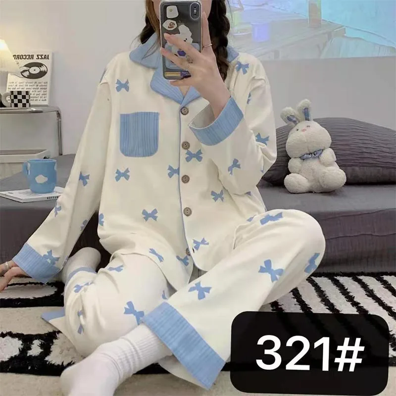 Maternity Homewear Pajamas Suit Nursing Pajamas Moon Clothes Spring and Autumn Cotton Monthly Clothing Summer Nursing Clothes