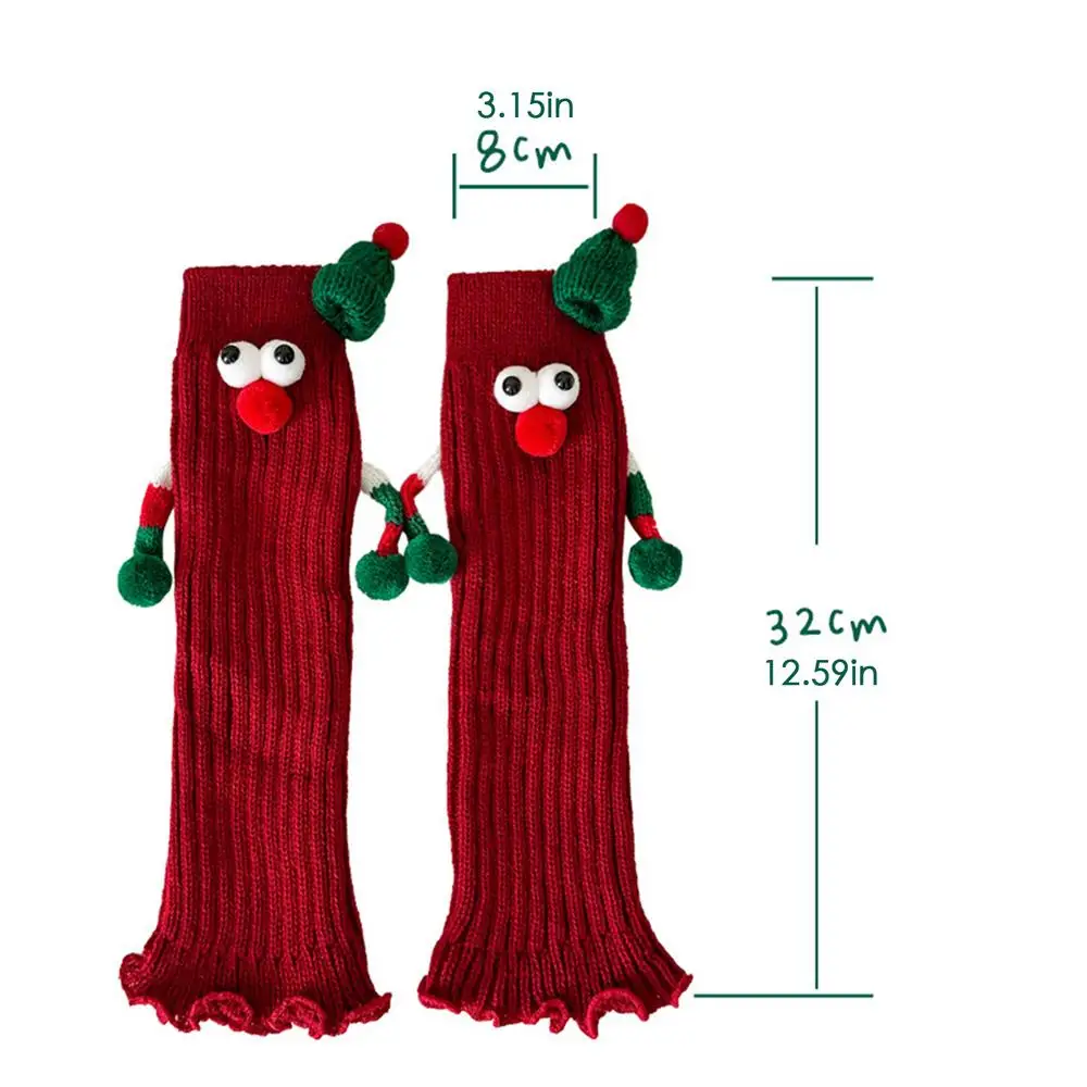 Christmas Magnetic Socks Couple Magnetic Hand Socks Magnetic Suction Christmas Stockings Funny Christmas Couple Holding Hands