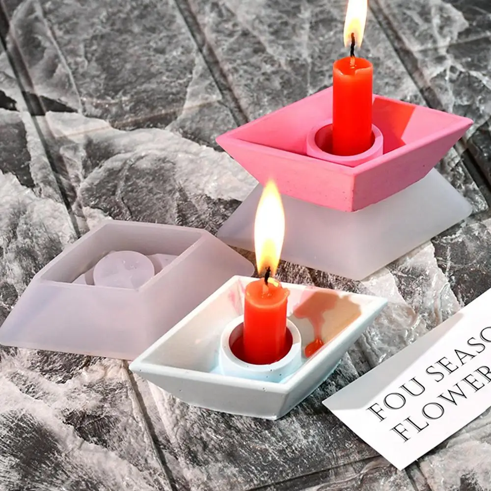 Boat Silicone Molds Resin Molds Paper Boat Shaped Candle Silicone Molds Resin Candle Holder Mold Silicone Pouring Molds For