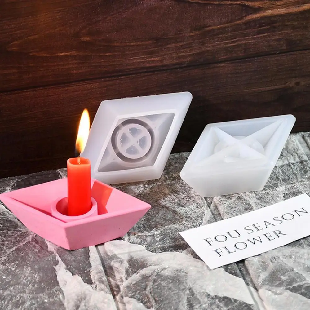 Boat Silicone Molds Resin Molds Paper Boat Shaped Candle Silicone Molds Resin Candle Holder Mold Silicone Pouring Molds For