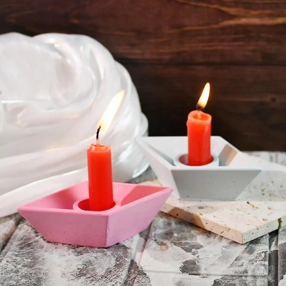 Boat Silicone Molds Resin Molds Paper Boat Shaped Candle Silicone Molds Resin Candle Holder Mold Silicone Pouring Molds For