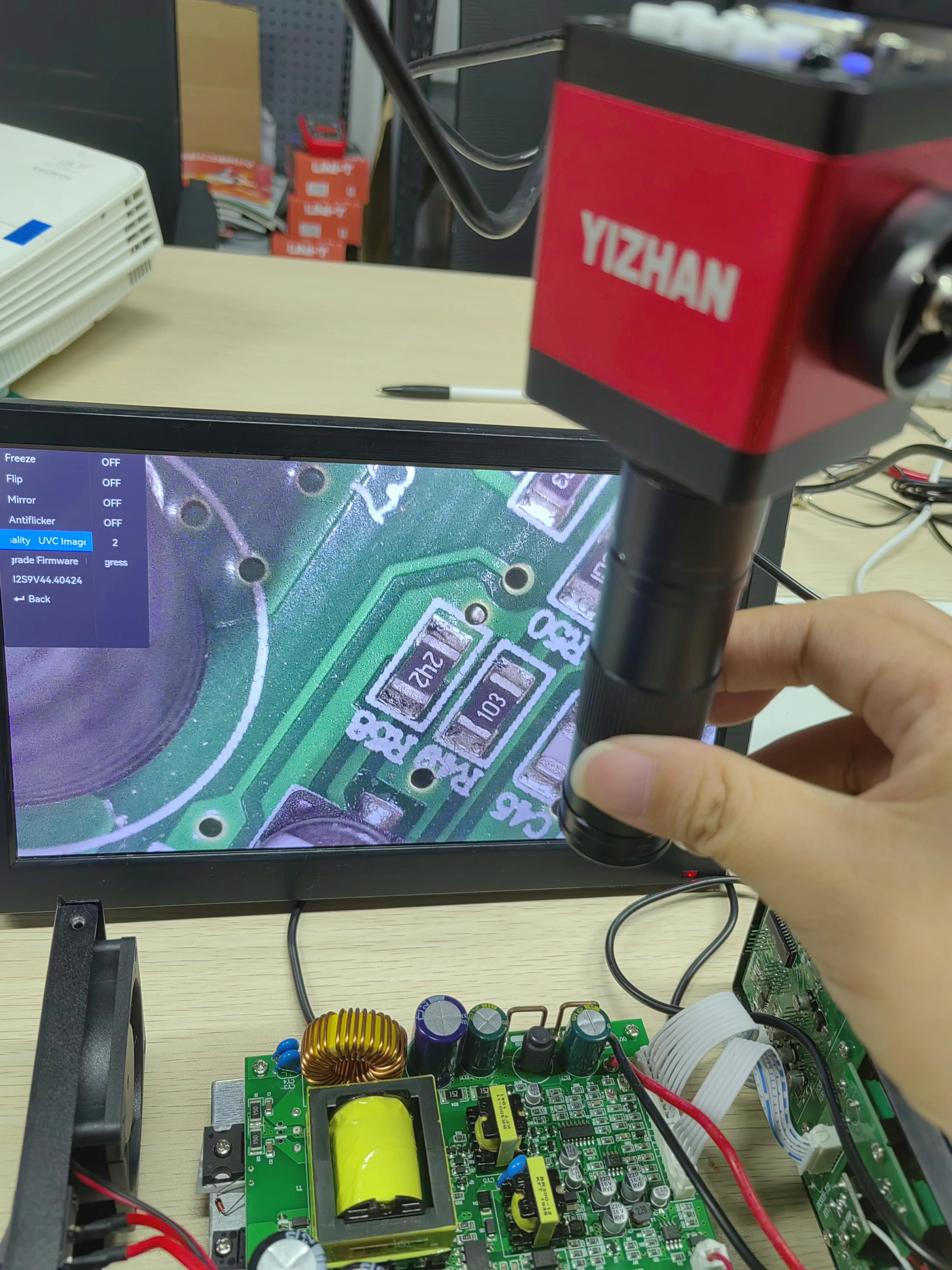 Zoom 150X Full HD Camera VGA/HDMI Port Industrial Microscope CCD Camera Adjustable Metal Stand For PCB Soldering Phone Repair
