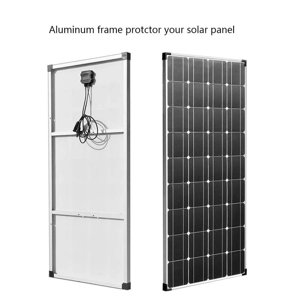 Solar Panel 120w 18V Flexible OR Glass Monocrystalline Solar Charger Off Grid for 12V Battery RV Trailer Van Caravan Boat Home