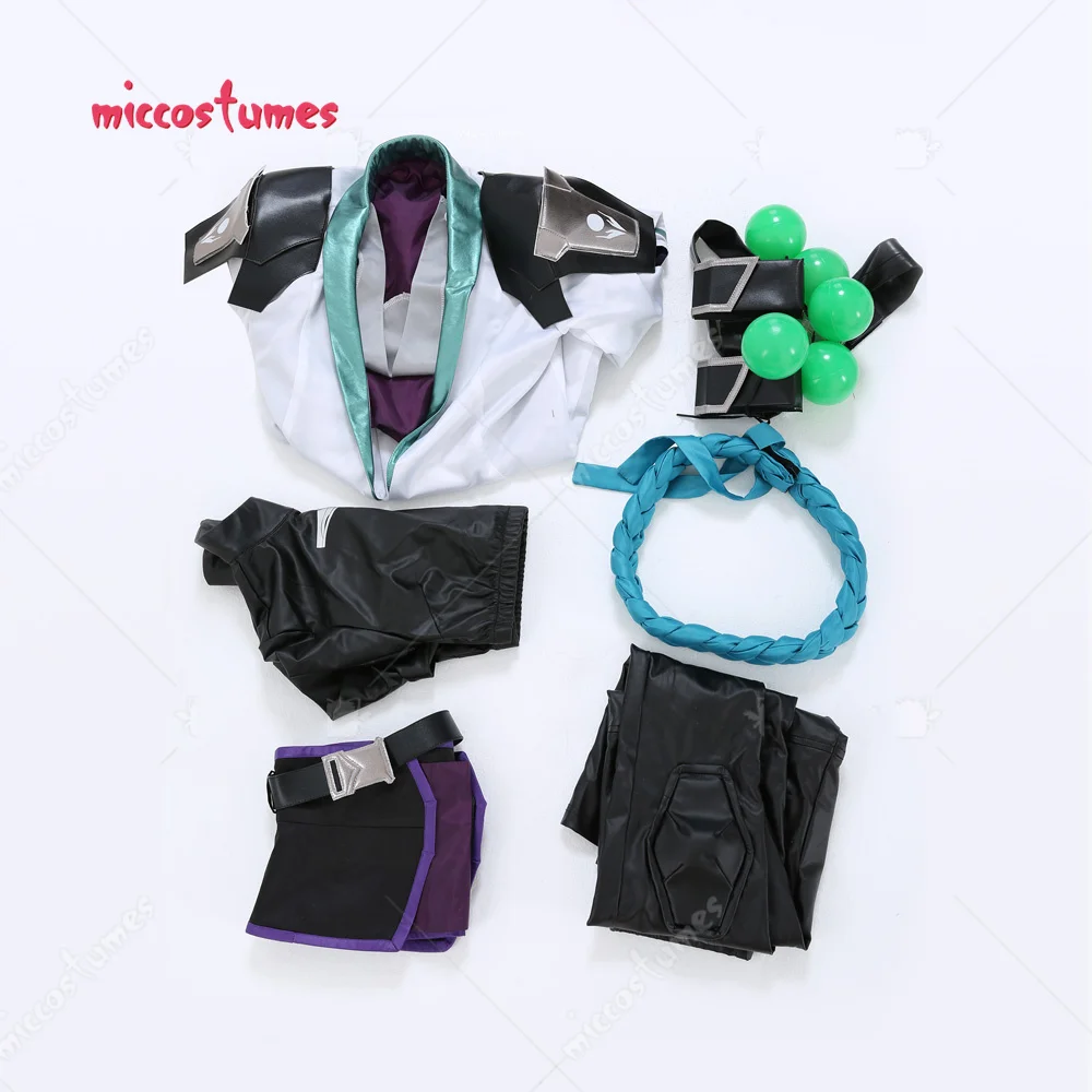 Miccostumes Women's Chinese Cross Collar Outfit Cosplay Costume Chinese Cross Collar Outfit with Corset and Waist Accessories