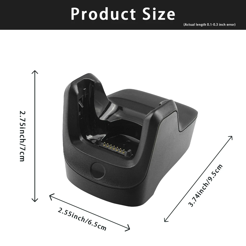 1-Slot Cradle (CRD2100-1000UR) Charging Base with Adapter for Symbol Zebra MC2100 MC2180