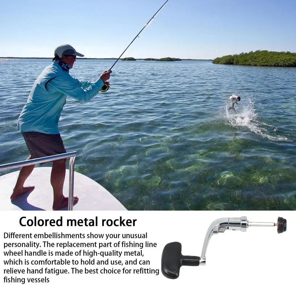 Fishing Reel Rocker Arm Handle EVA Knob CNC Metal Fishing Reel Wheel Handle Rocker Arm Fishing Replacement Parts For Shimano