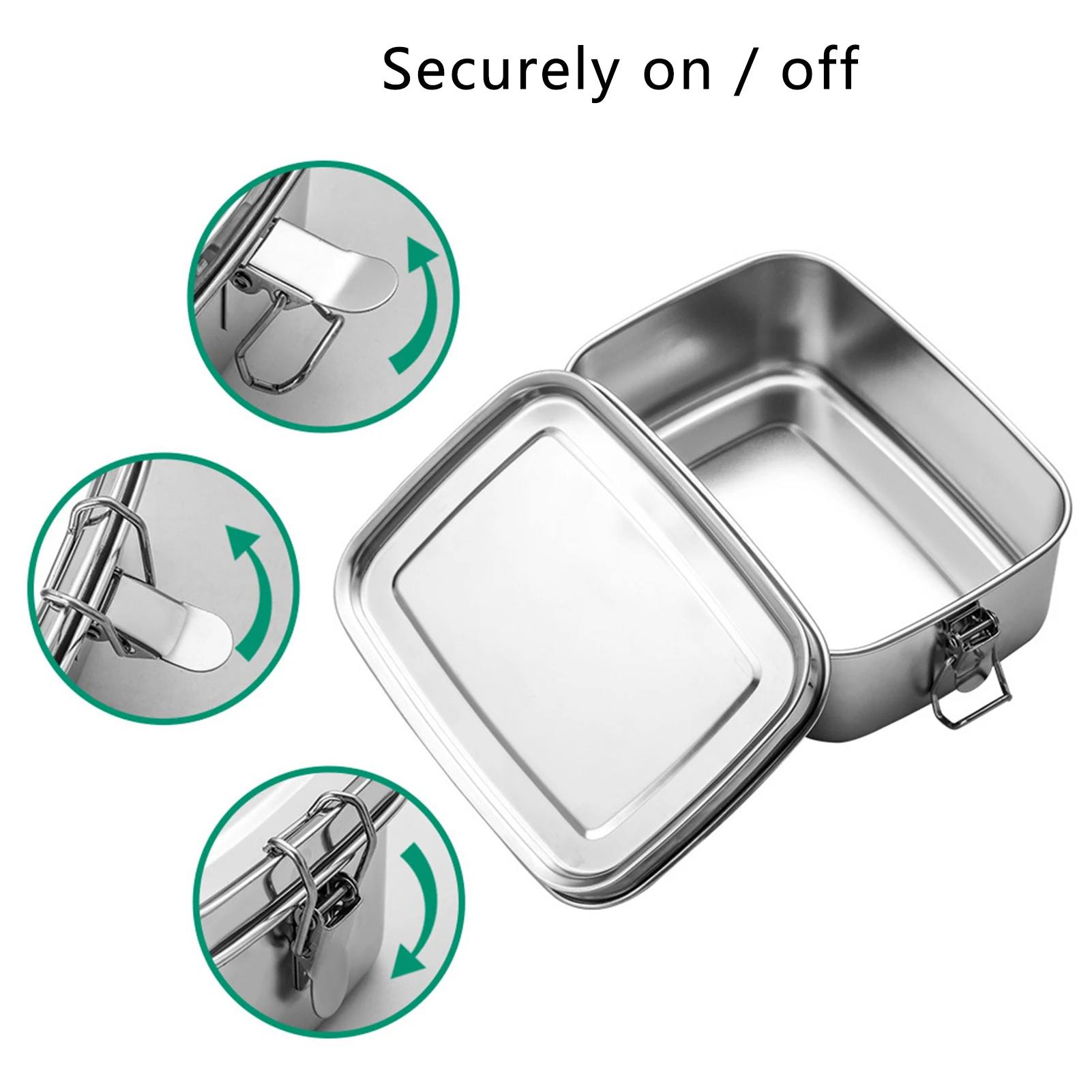 Bento Box Stainless Steel Lunch Box Lunch Containers Leakproof Metal Lunch Containers For Kids Adults 1200ml BPA Free