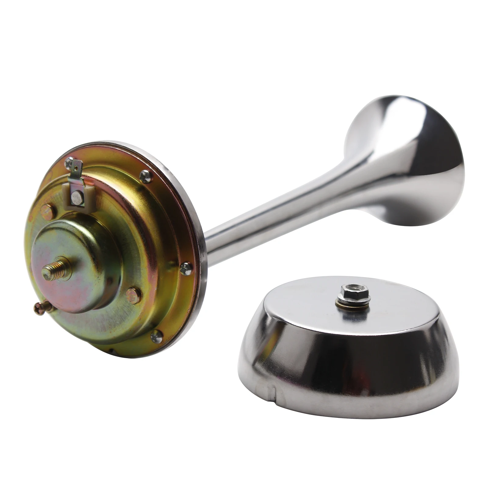 FARBIN 12V Super Loud Marine Boat Metal Dual Trumpet Electric Horn For Ship Sailboat Yacht Car Trucks Car Accessory Suit