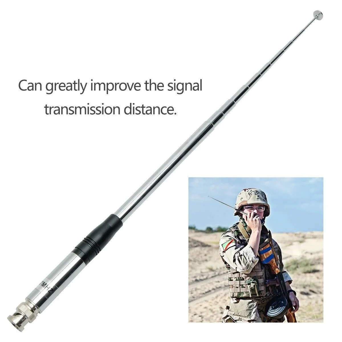 27Mhz BNC Telescopic 23/130cm Antenna for Cobra Midland Uniden Maxon President Anytone Handheld/Portable CB Radio Accessories