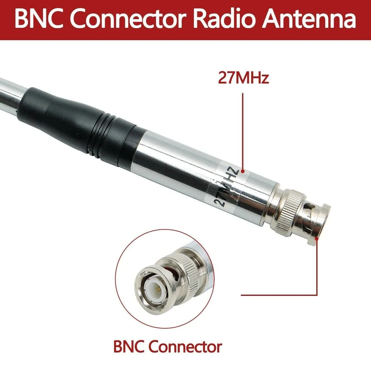 27Mhz BNC Telescopic 23/130cm Antenna for Cobra Midland Uniden Maxon President Anytone Handheld/Portable CB Radio Accessories