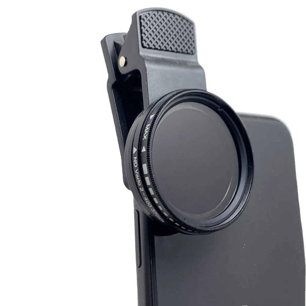 37mm Cell Phone Camera Lens Professional Variable ND Filter Neutral Density ND2-ND400 For Xiaomi Samsung Mobile Phone With Clip