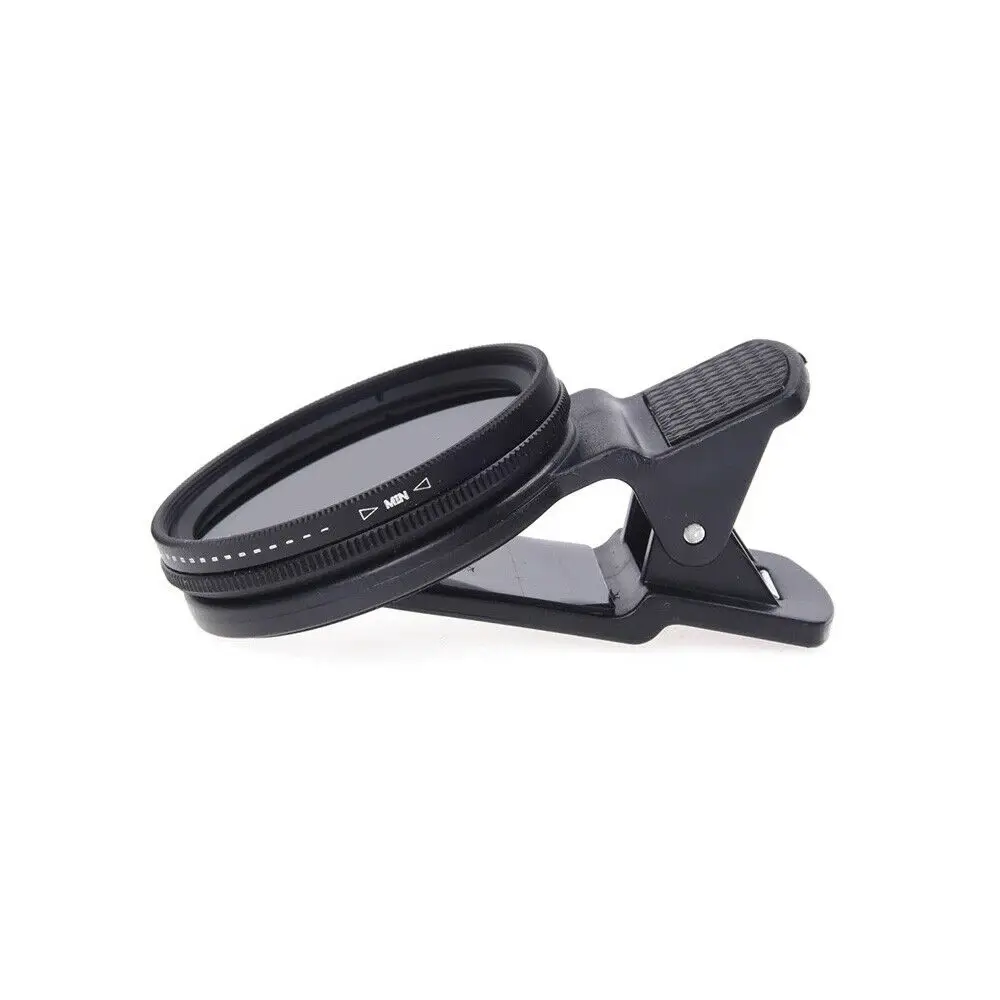 37mm Cell Phone Camera Lens Professional Variable ND Filter Neutral Density ND2-ND400 For Xiaomi Samsung Mobile Phone With Clip