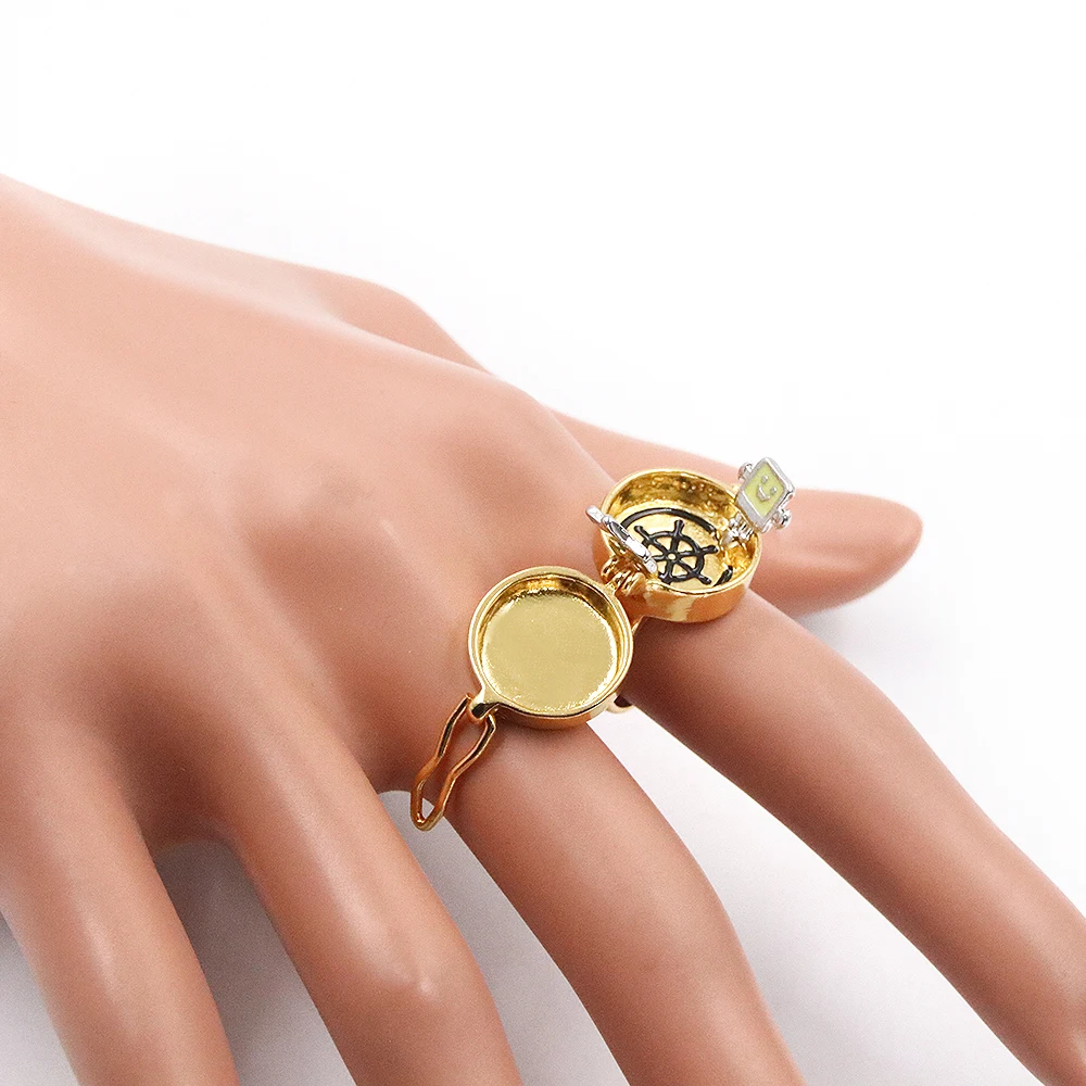 Anime BFF Best Friends Forever Ring Cute Friendship Opening Adjustable Finger Rings for Women Men Jewelry Gift