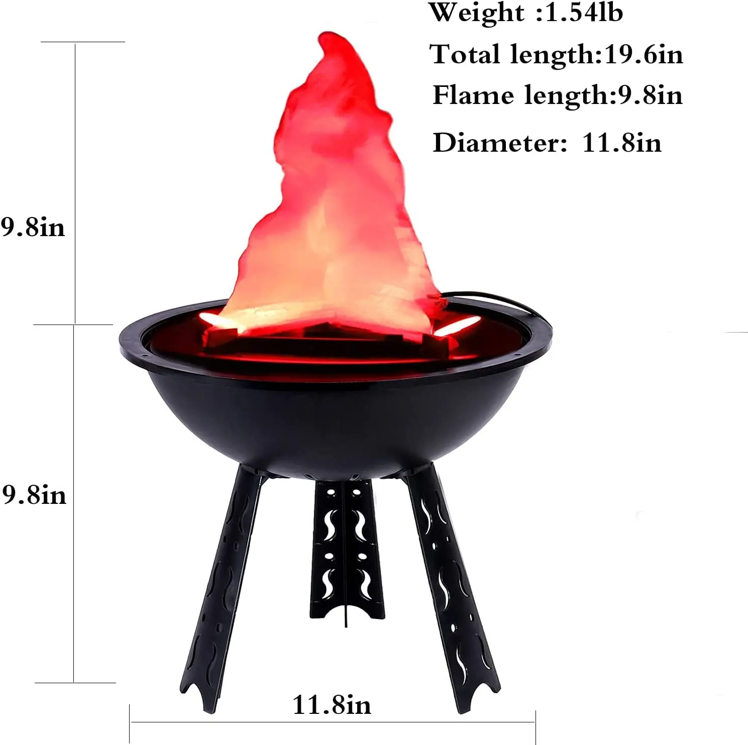 Electric Fake Campfire Lamp 3D Fake Fire Lamp Artificial Flickering Flameless Flame Light Christmas Party Bar Home Party Decor