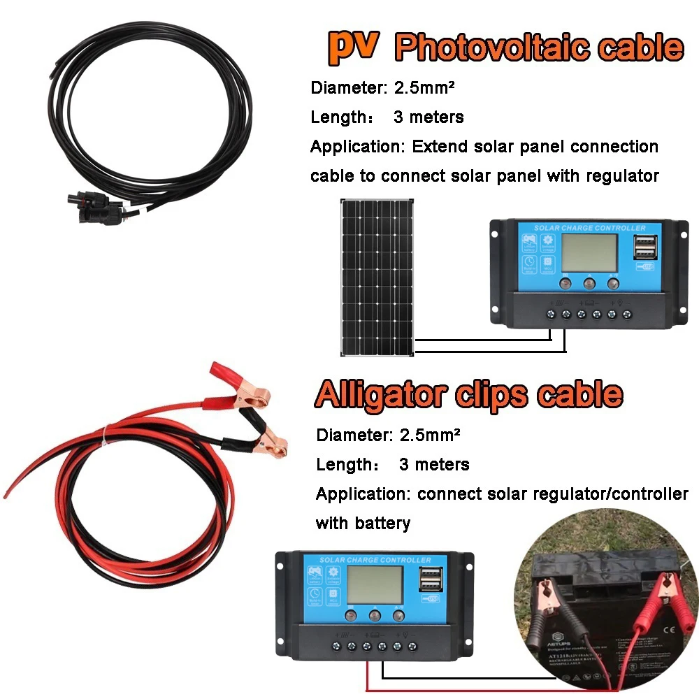 XINPUGUANG 18V Rigid Glass Solar Panel, Waterproof Monocrystalline PV Module, 120W~1200W Optional 1-10pcs, Solar Battery Charger