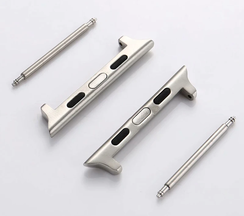 Metal Stainless Steel Connector Adapter for Apple Watch Ultra 49mm 44mm 40-42-45mm 41mm watchbands 2pcs Connectors Accessories