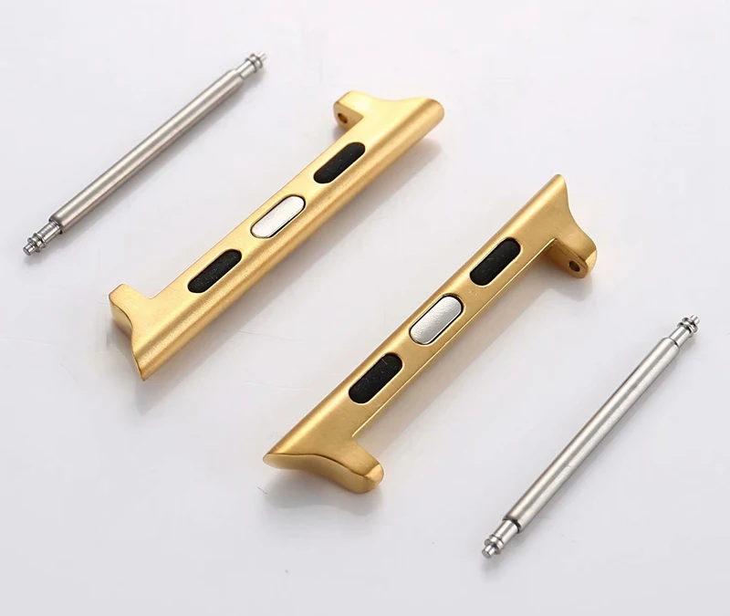 Metal Stainless Steel Connector Adapter for Apple Watch Ultra 49mm 44mm 40-42-45mm 41mm watchbands 2pcs Connectors Accessories