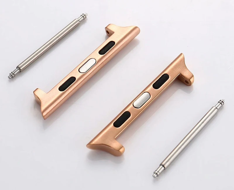 Metal Stainless Steel Connector Adapter for Apple Watch Ultra 49mm 44mm 40-42-45mm 41mm watchbands 2pcs Connectors Accessories